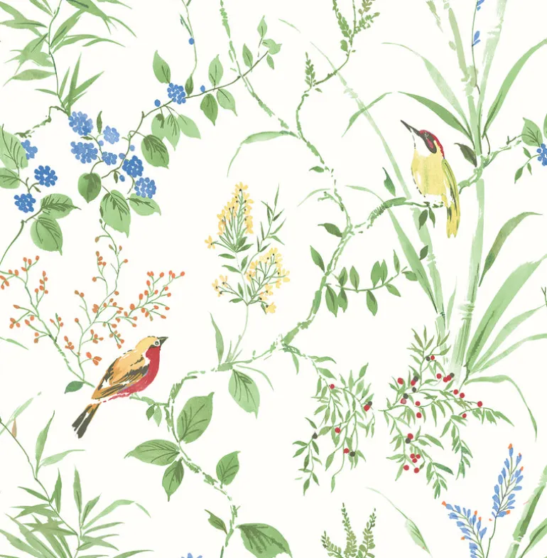 3117-24173 Imperial Garden Multicolor Botanical Wallpaper