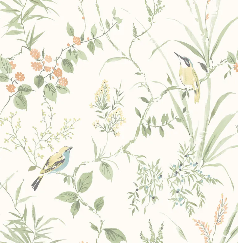 2904-24174 Imperial Garden Sage Botanical Wallpaper