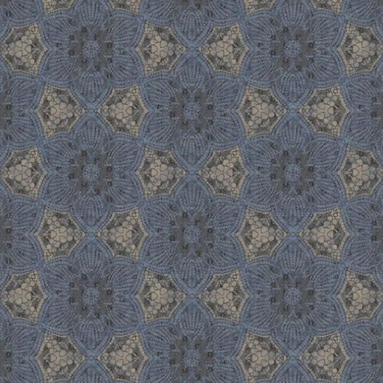 376093 Indigo Boho Flower Wallpaper Mural