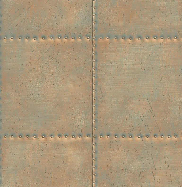 2767-22344 Indium Bronze Sheet Metal Wallpaper