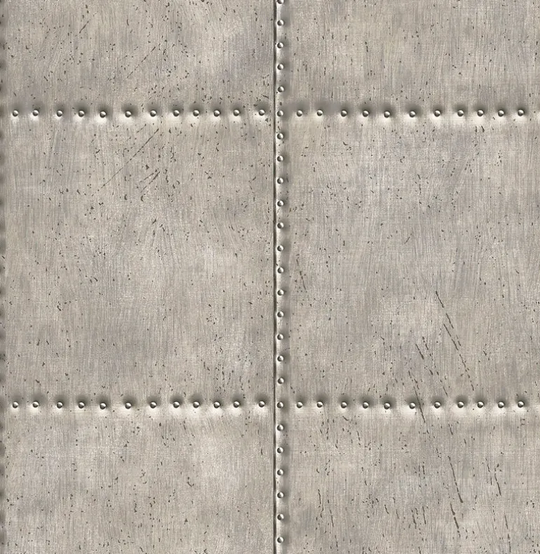 2767-22343 Indium Silver Sheet Metal Wallpaper