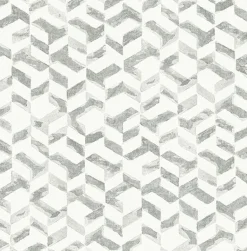 2902-25501 Instep Platinum Abstract Geometric Wallpaper