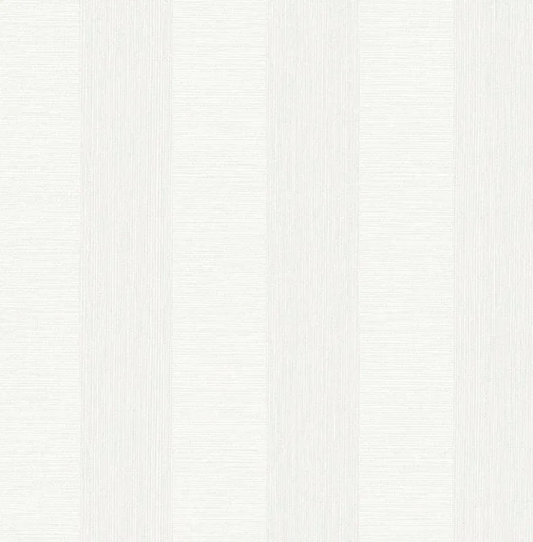 2908-25306 Intrepid White Faux Grasscloth Stripe Wallpaper