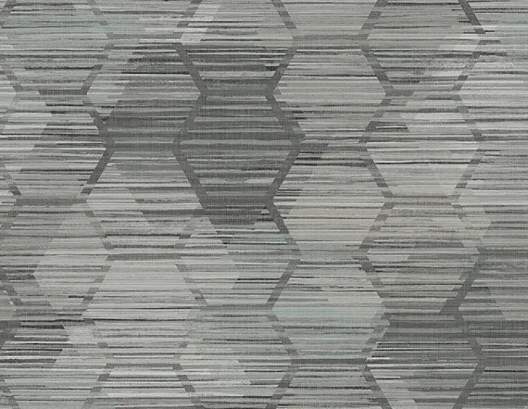 2949-60500 Jabari Charcoal Geometric Faux Grasscloth Wallpaper