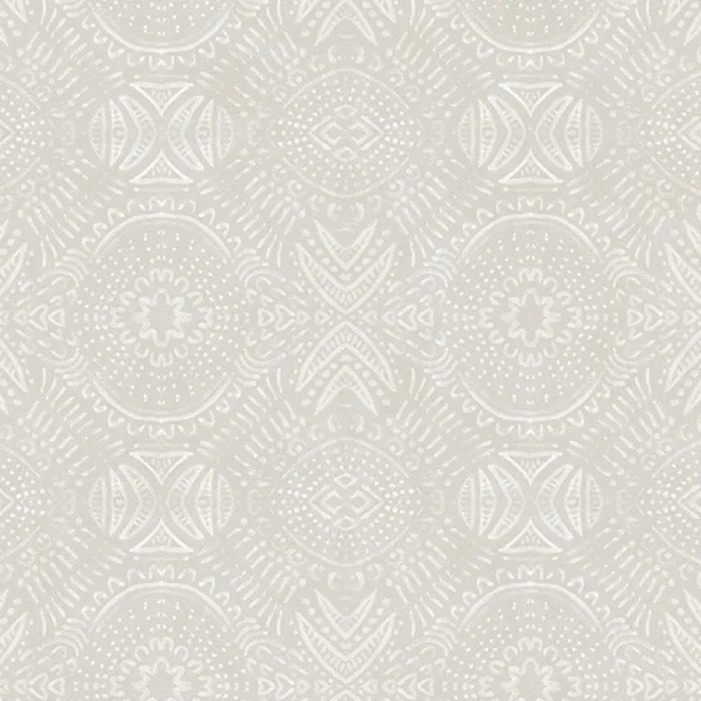 3118-12664 Java Light Grey Medallion Wallpaper
