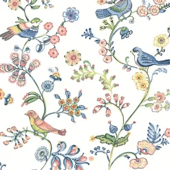 3122-10801 Jinjur Multicolor Bird Trail Wallpaper