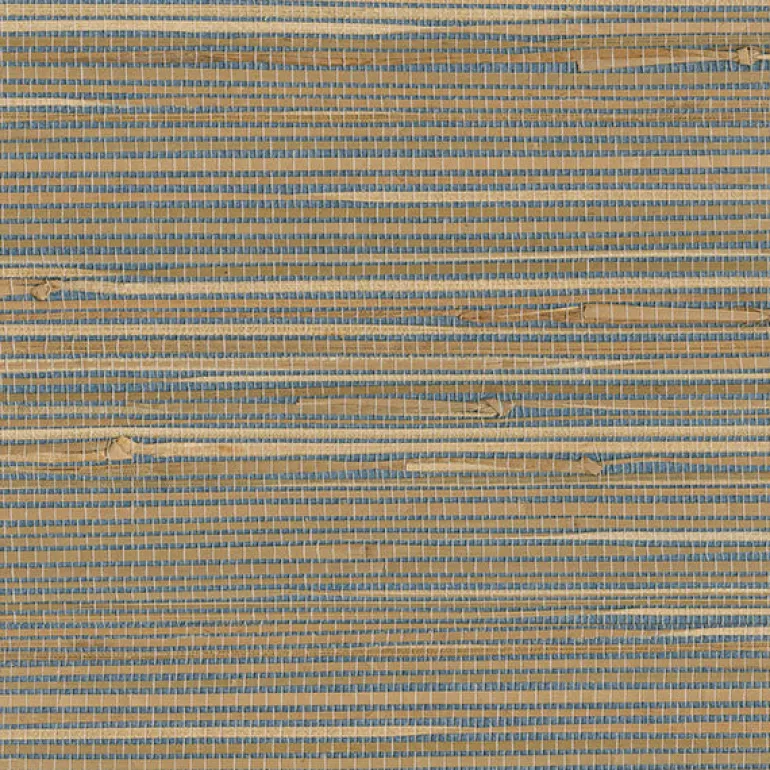 4018-0002 Jissai Mariner Blue Grasscloth Wallpaper