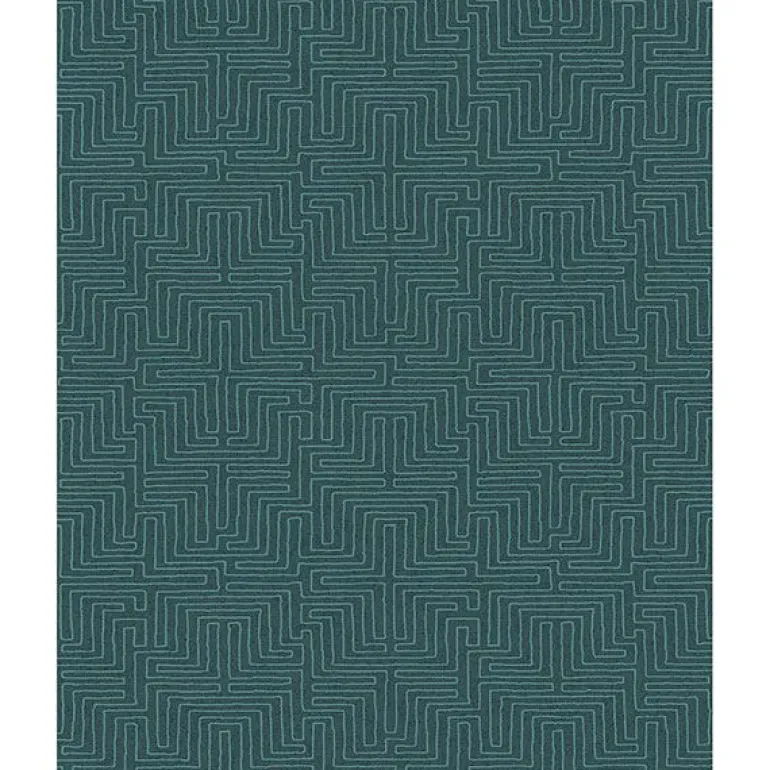 376060 Kairo Teal Geometric Wallpaper