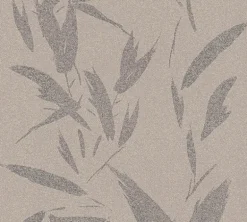 4035-37549-3 Kaiya Grey Leaves Wallpaper
