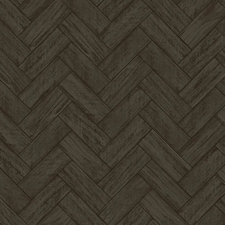 3122-10110 Kaliko Charcoal Wood Herringbone Wallpaper