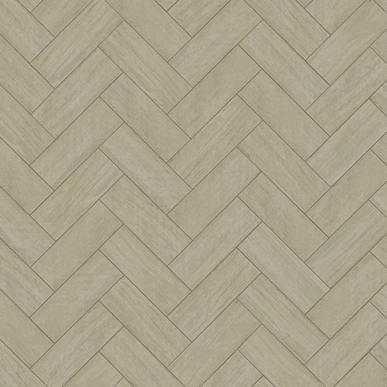 3122-10104 Kaliko Green Wood Herringbone Wallpaper
