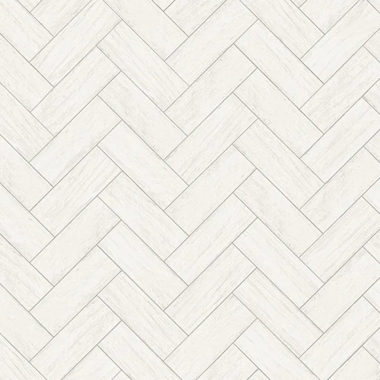 3123-10100 Kaliko White Wood Herringbone Wallpaper