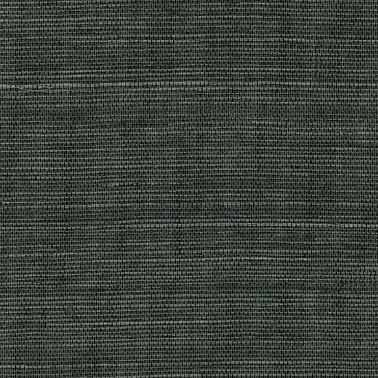 4018-0033 Kowloon Charcoal Sisal Grasscloth Wallpaper