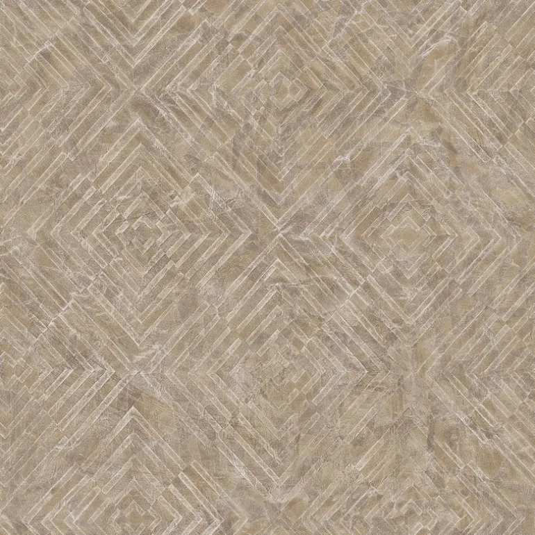 2540-24002 Labyrinth Bronze Geometric Wallpaper