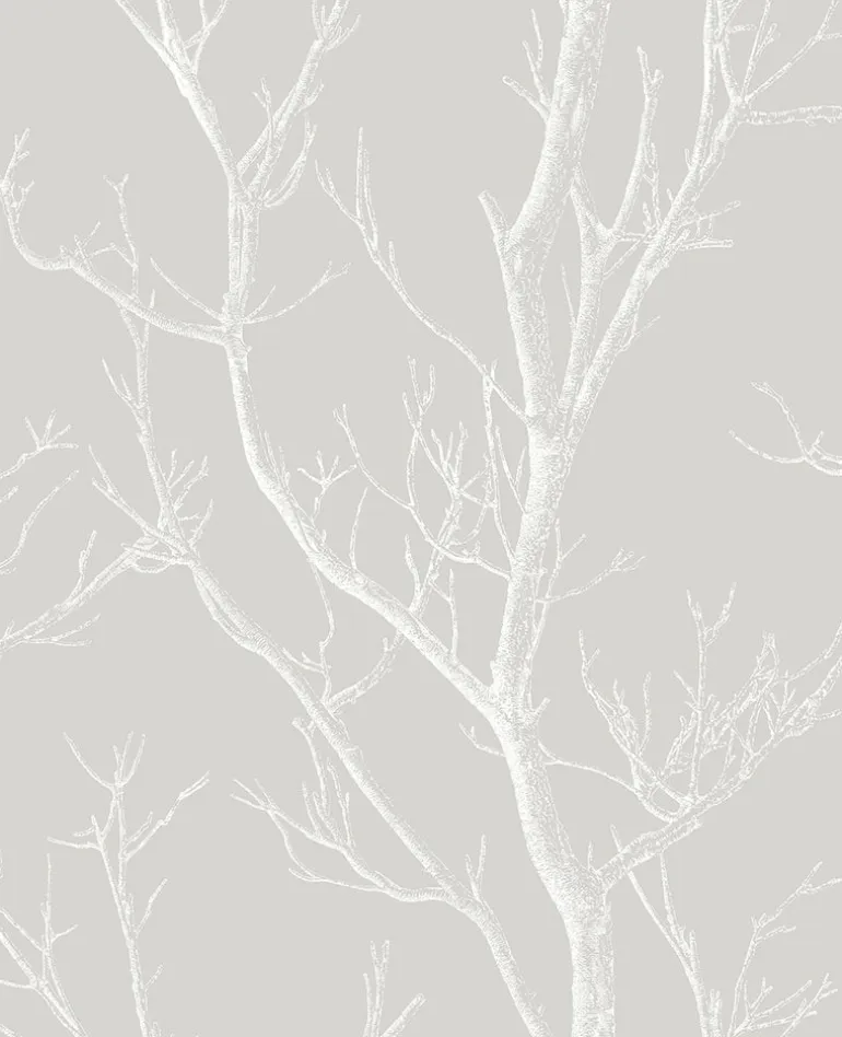 2766-24635 Laelia Light Grey Silhouette Tree Wallpaper
