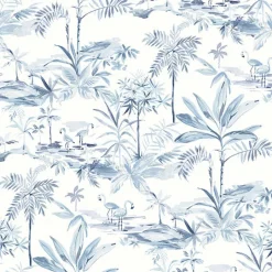 3120-12074 Lagoon Blue Scenic Island Wallpaper