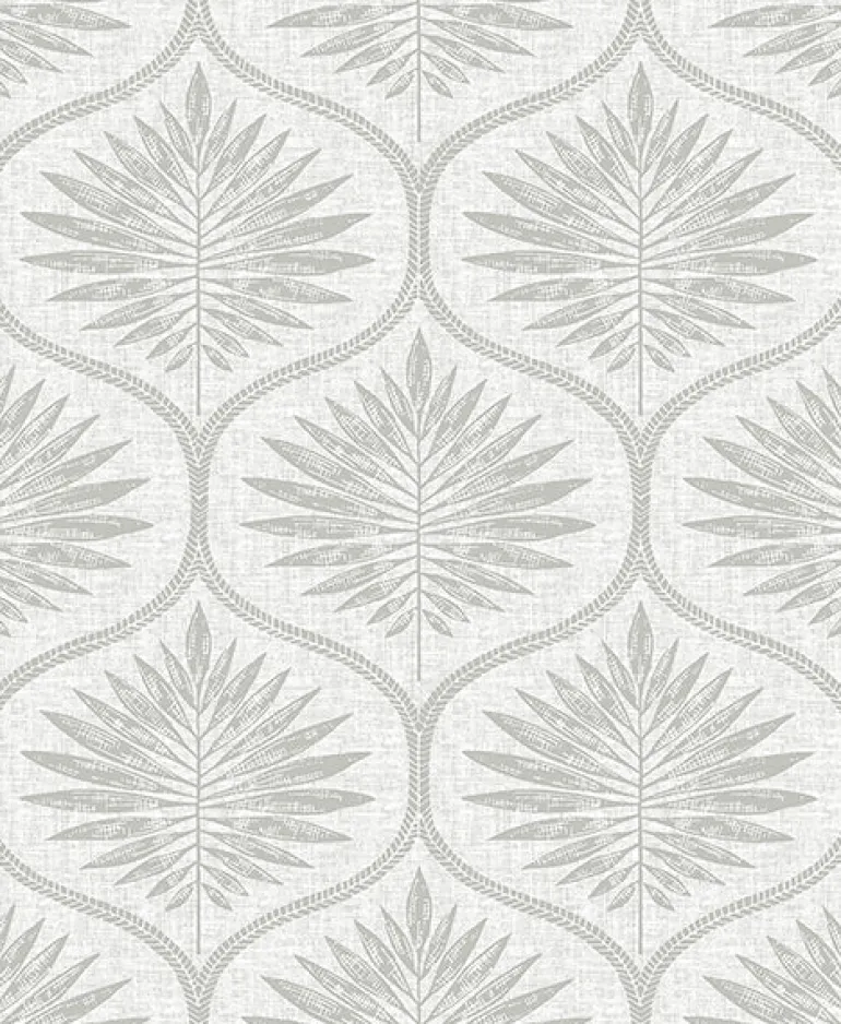 2861-25720 Laurel Light Grey Ogee Wallpaper