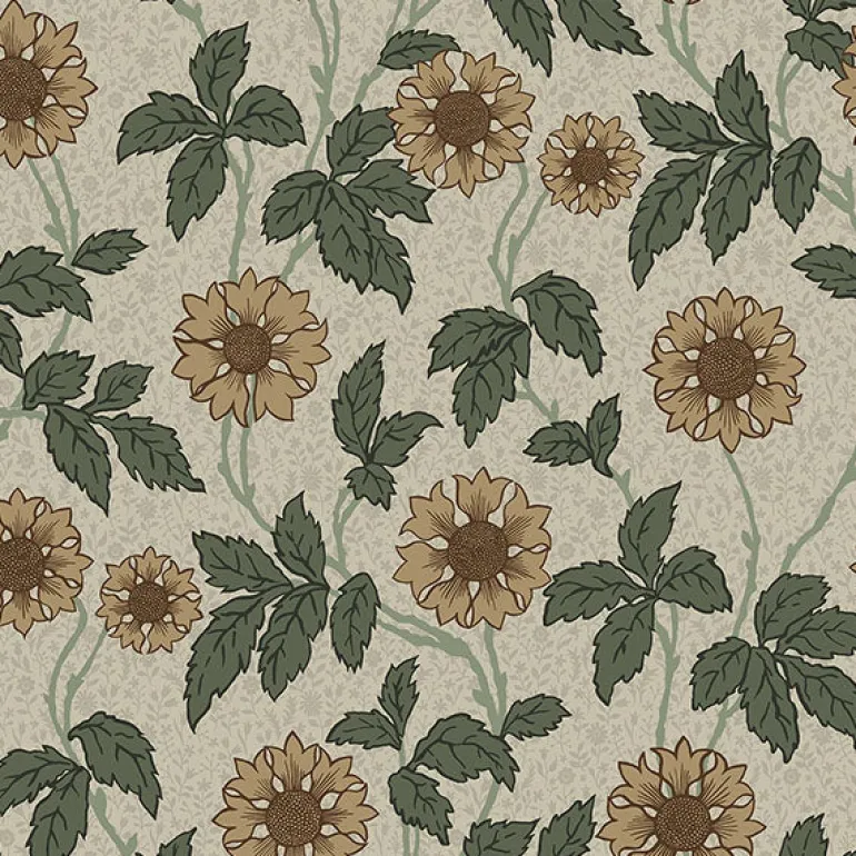 2948-28021 Leilani Beige Floral Wallpaper