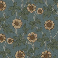 2948-28023 Leilani Blue Floral Wallpaper
