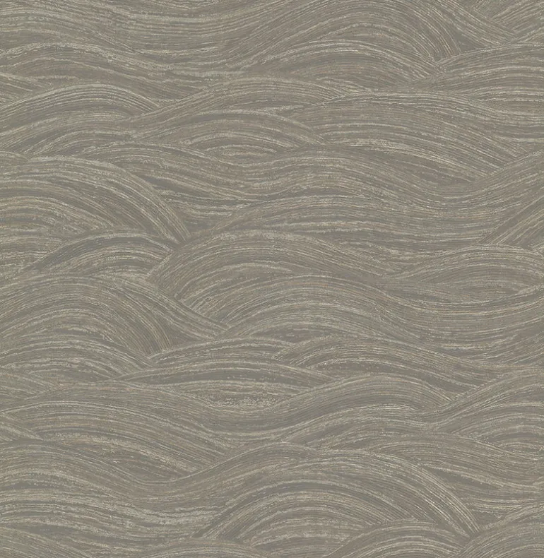 2971-86361 Leith Grey Zen Waves Wallpaper