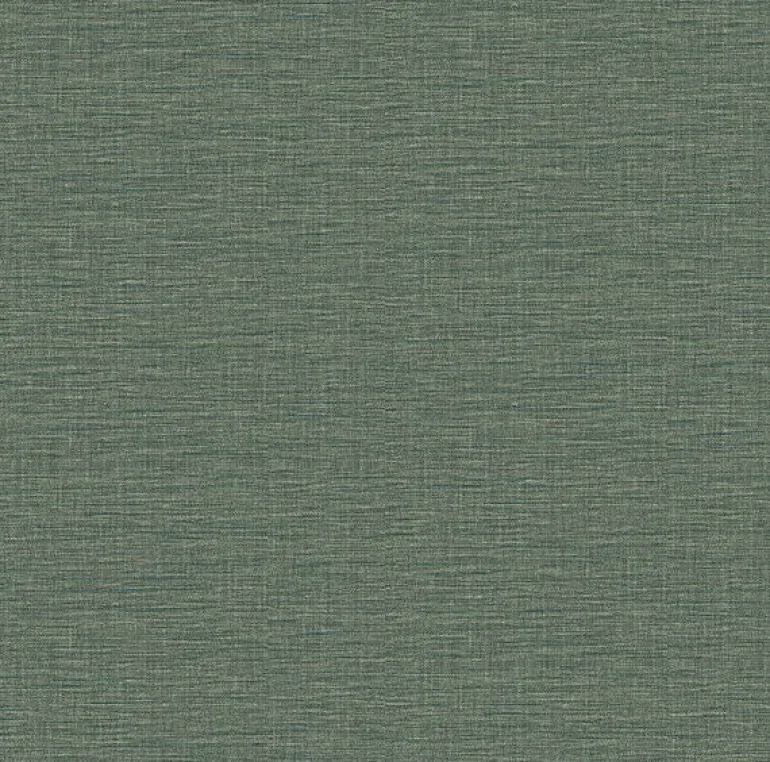 2971-86185 Lela Green Faux Linen Wallpaper