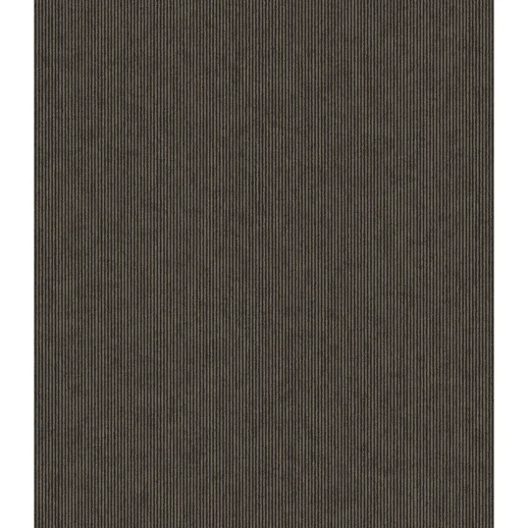 307323 Leonardo Charcoal Flock Stripe Wallpaper