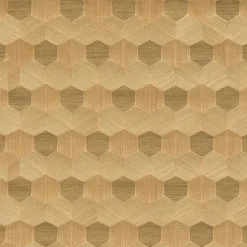 2972-86115 Linzhi Copper Sisal Grasscloth Inlay Wallpaper