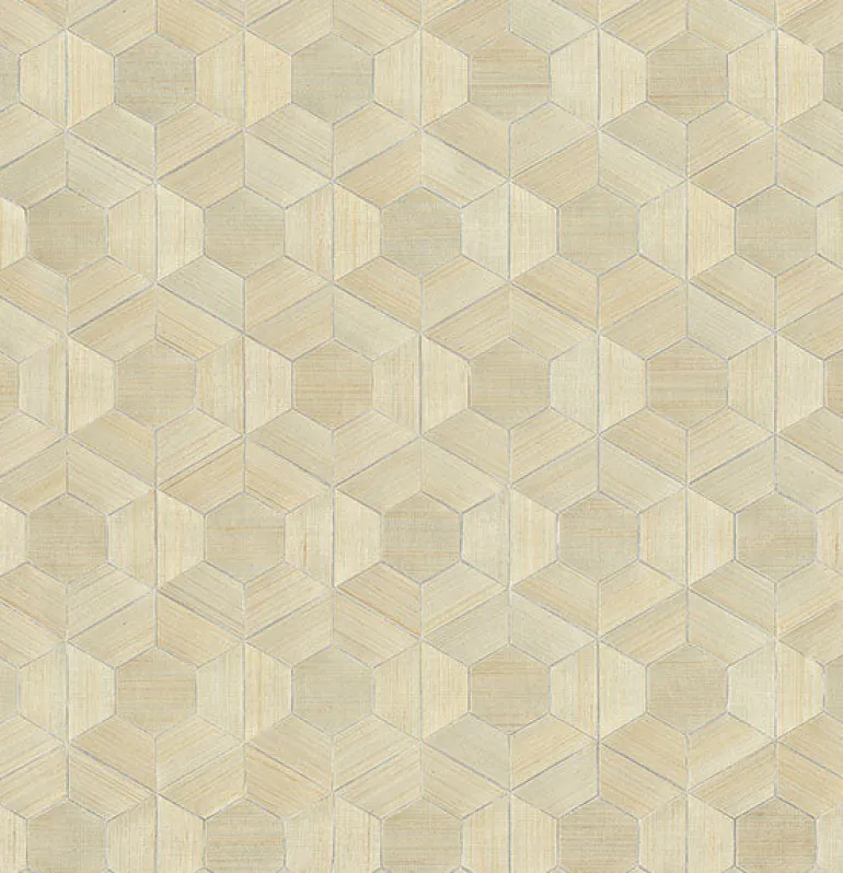 2972-86114 Linzhi Metallic Abaca Grasscloth Inlay Wallpaper