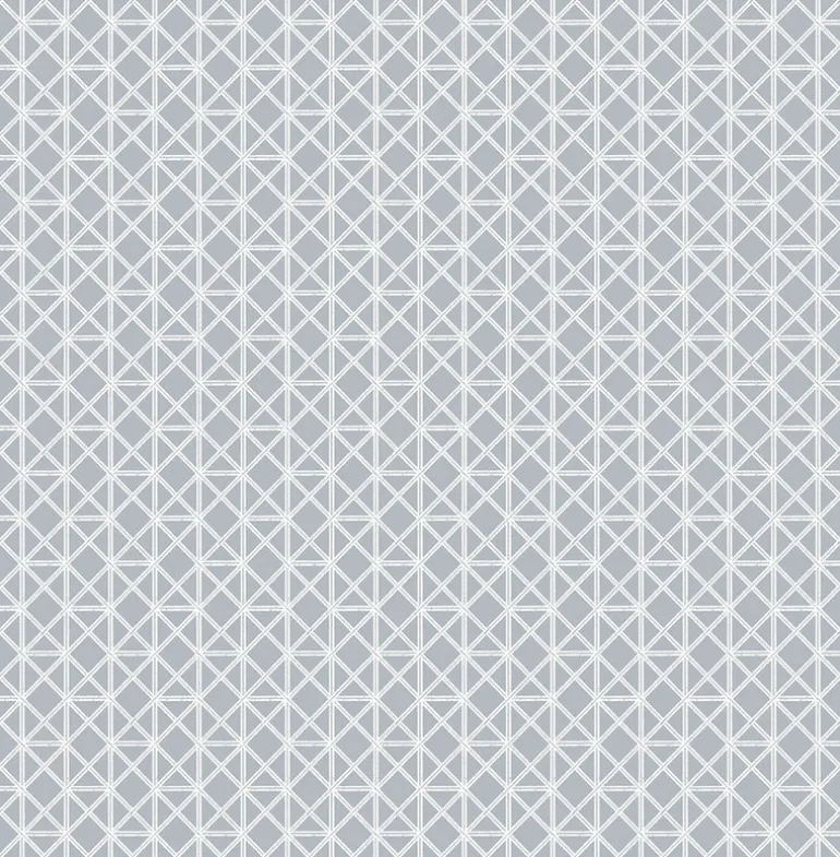 2969-26002 Lisbeth Grey Geometric Lattice Wallpaper