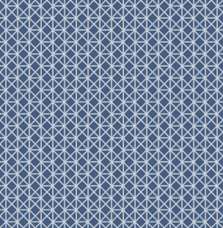 2969-26000 Lisbeth Navy Geometric Lattice Wallpaper