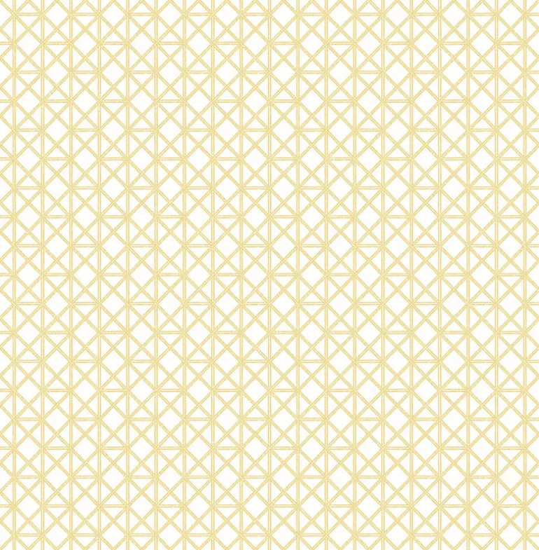 2969-26003 Lisbeth Yellow Geometric Lattice Wallpaper