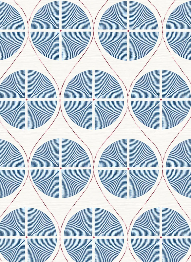 2901-25424 Luminary Blue Ogee Wallpaper