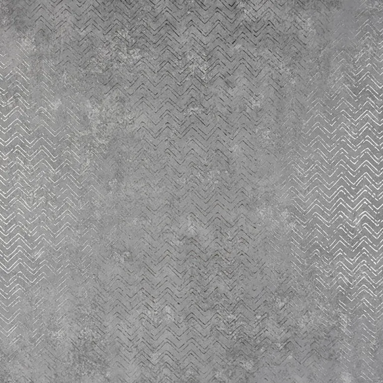 2927-00602 Luna Pewter Distressed Chevron Wallpaper