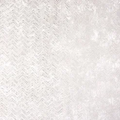 2927-00604 Luna Platinum Distressed Chevron Wallpaper