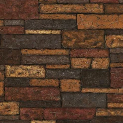 2767-41394 Madeline Brown Stone Texture Wallpaper