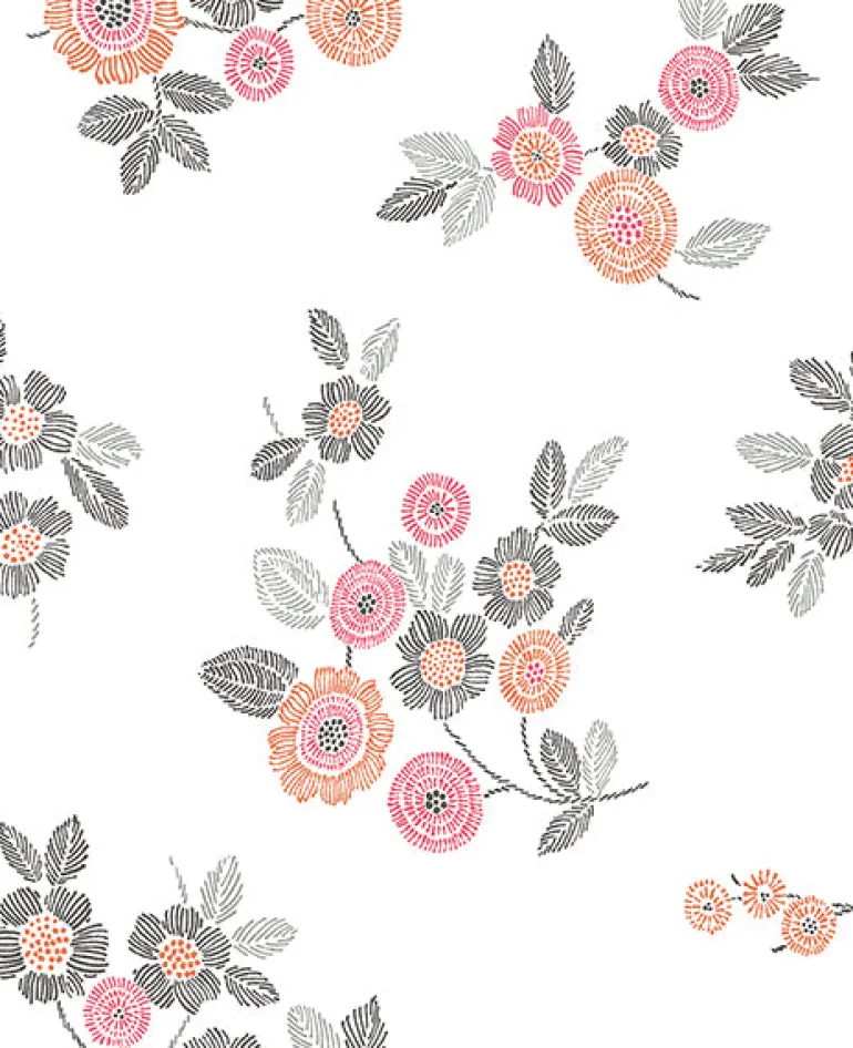 2744-24128 Malaga Pink Floral Wallpaper