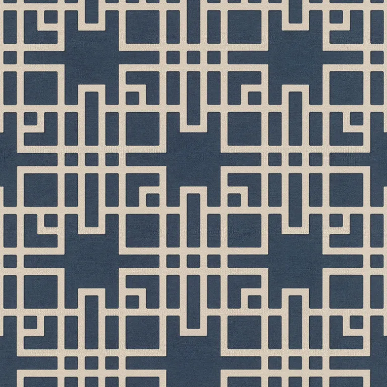 4035-409253 Mana Navy Trellis Wallpaper