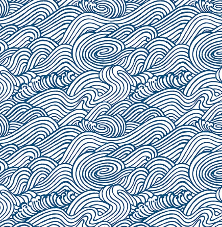 2744-24132 Mare Navy Wave Wallpaper