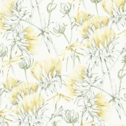 2973-90404 Mariell Gold Dragonfly Wallpaper