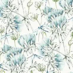 2973-90401 Mariell Teal Dragonfly Wallpaper