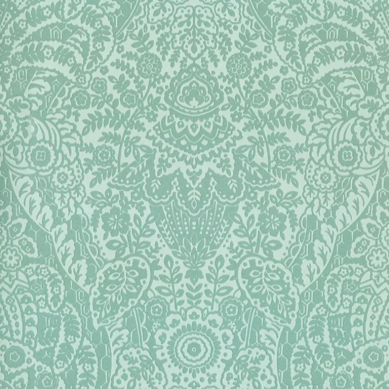 2973-87369 Maris Mint Flock Damask Wallpaper