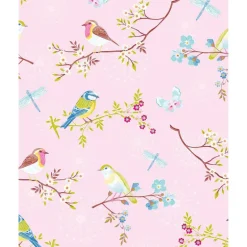 375082 Marit Light Pink Bird Wallpaper