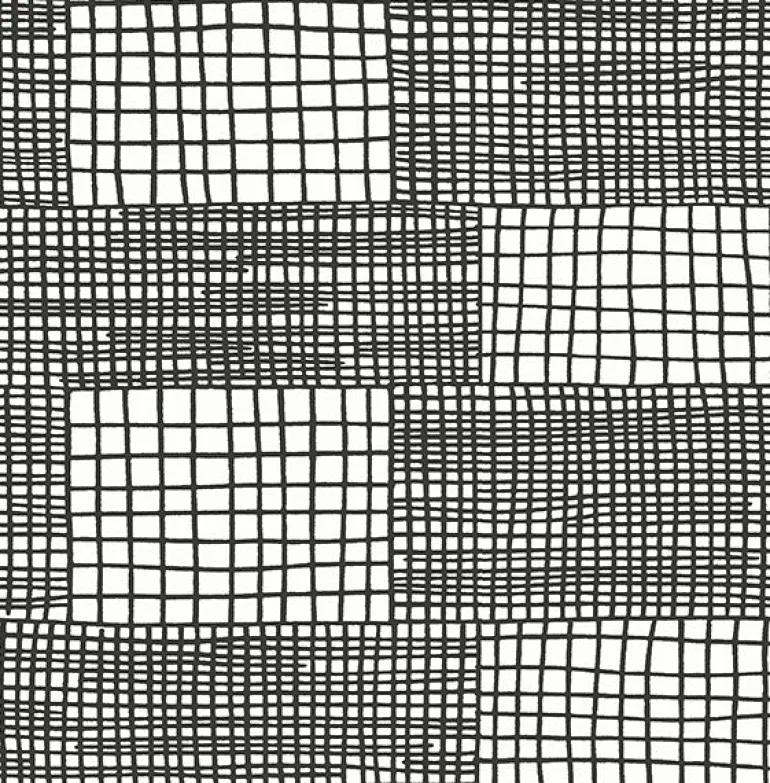 2903-25824 Maxwell Black Geometric Wallpaper