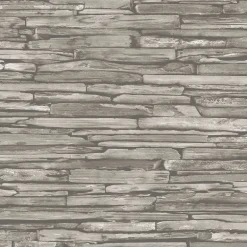 2922-25370 McGuire Taupe Stacked Slate Wallpaper