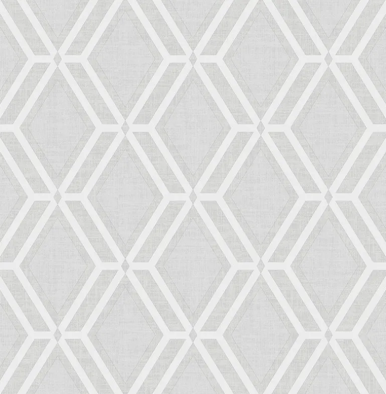 4025-82545 Mersenne Grey Geometric Wallpaper