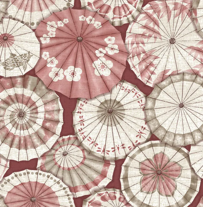 2764-24359 Mikado Red Parasol Wallpaper