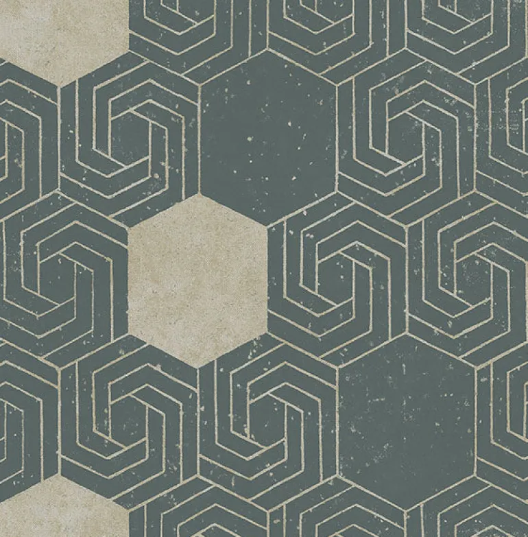 2902-25545 Momentum Dark Green Geometric Wallpaper