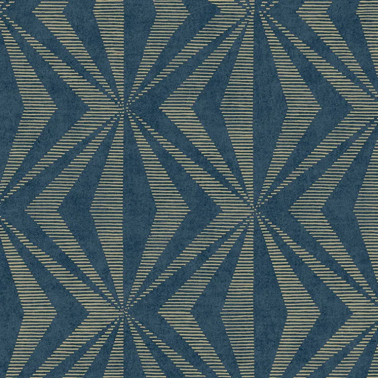 4025-82552 Monge Blue Geometric Wallpaper
