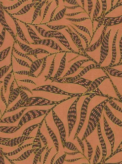 391554 Montrose Coral Leaves Wallpaper
