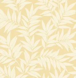 2970-26120 Morris Yellow Leaf Wallpaper